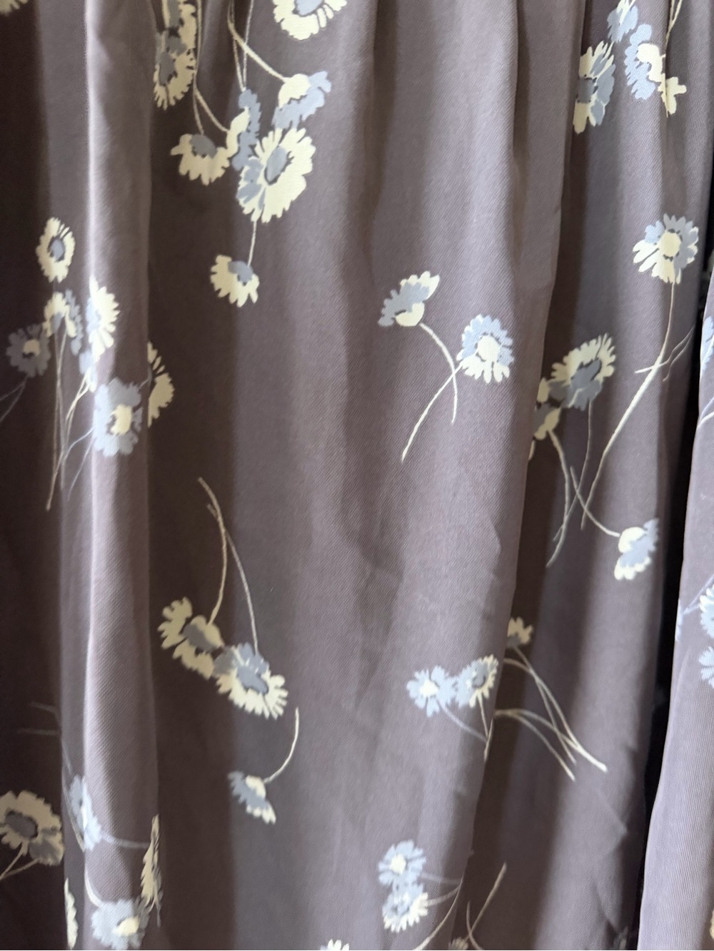 LC Lauren Conrad Slate Blue Floral Cap-Sleeve Blouse - Picture 2 of 5